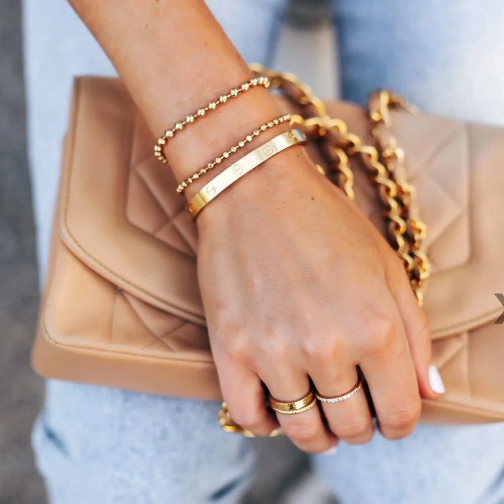 Miranda Frye London Bracelet in 18k gold plated sterling silver size small